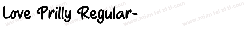 Love Prilly Regular字体转换